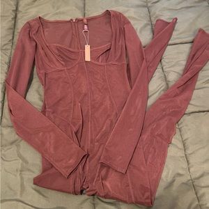 Skims ultra fine mesh catsuit